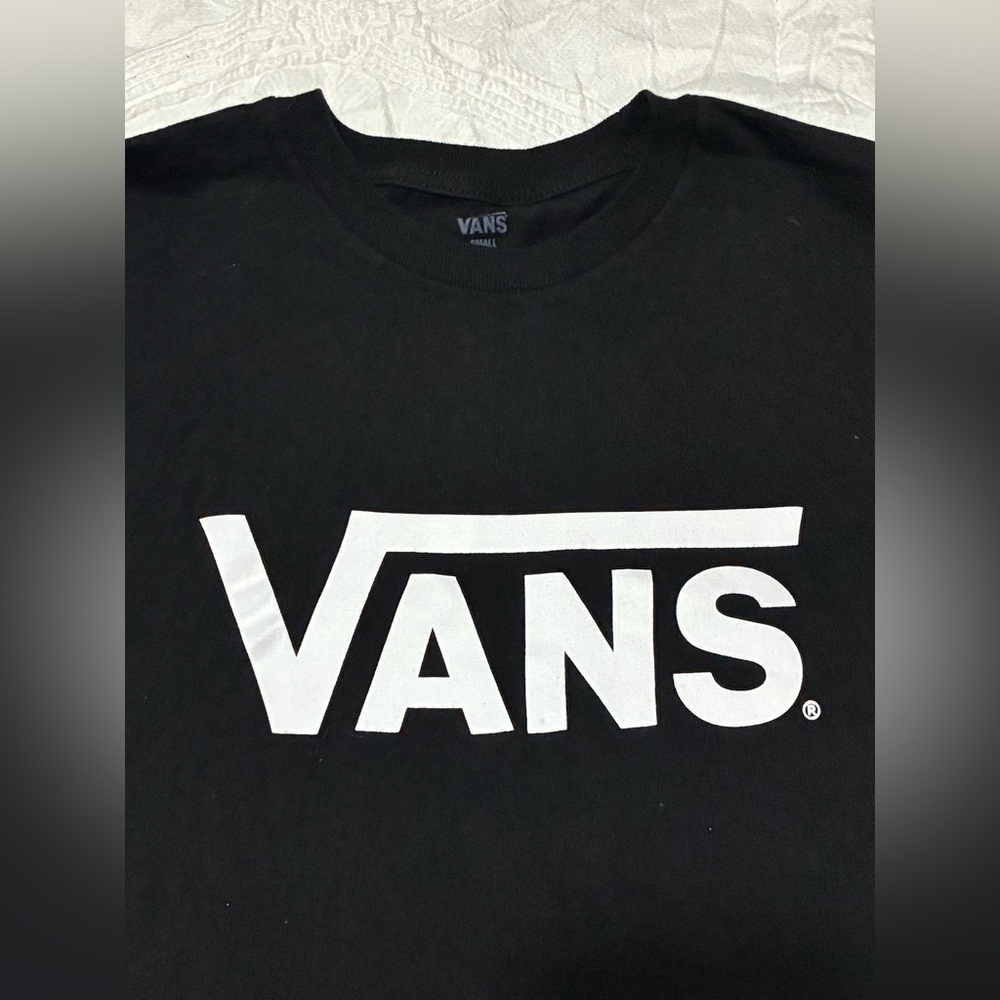 Authentic Vans Black and White Logo T-Shirt Unisex Adult Small